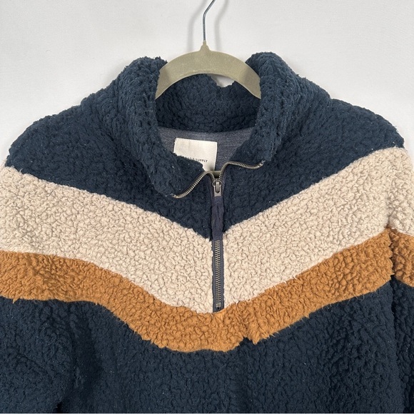 Thread & Supply Wubby Sherpa Pullover Chevron Colorblock M - Picture 5 of 14